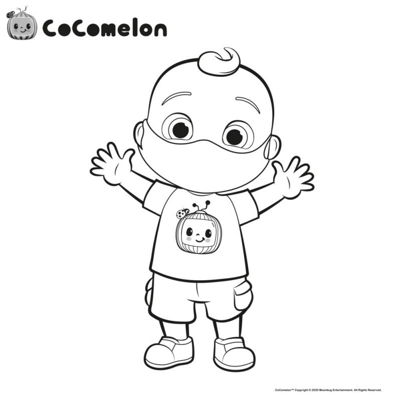 ภาพระบายสี Cocomelon Coloring ยูทูบแชนแนลสำหรับเด็ก Stay Healthy